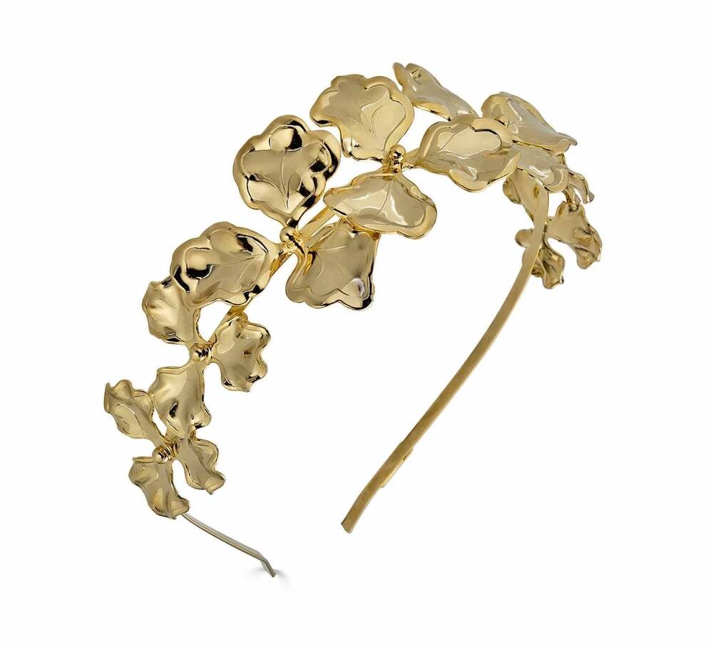 NEW EPONA VALLEY petalo di fiore headband in 14k gold